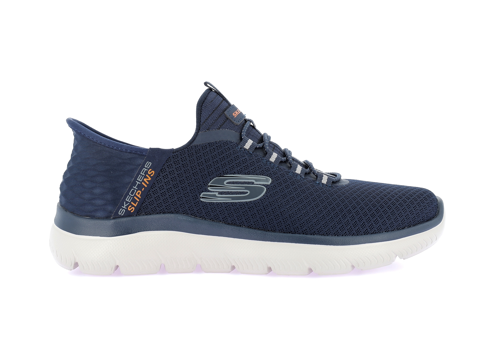 Skechers-SUMMITS SLIPS IN HIGH RAN Matières combinées Marine