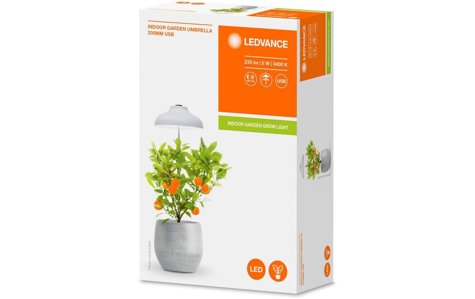 Pflanzenleuchte Indoor Garden Umbrella 200 USB WT, WeissTragbares LED Pflanzenlicht USB betrieben