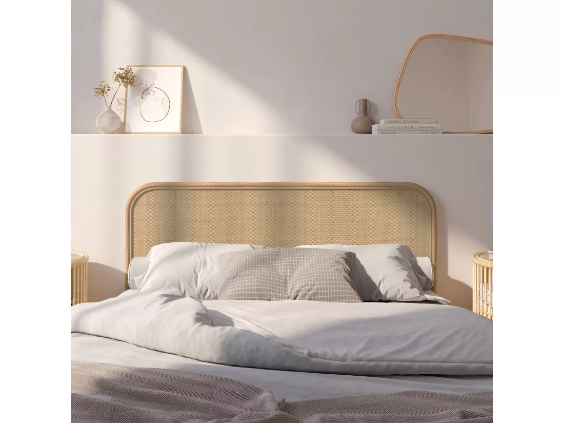 Tête de lit 160 cm en rotin naturel - Grace