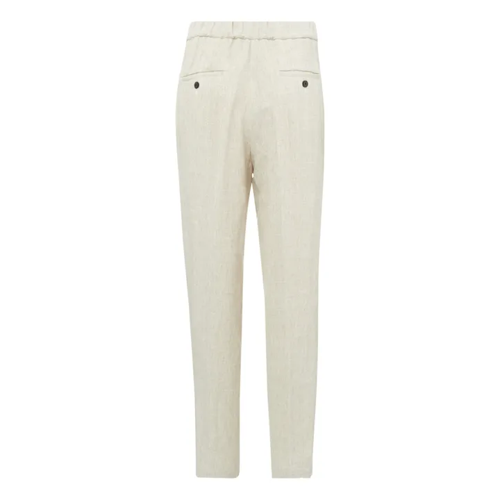 Pomandère Pantalon Carotte Fluide Elastiqué | Ecru