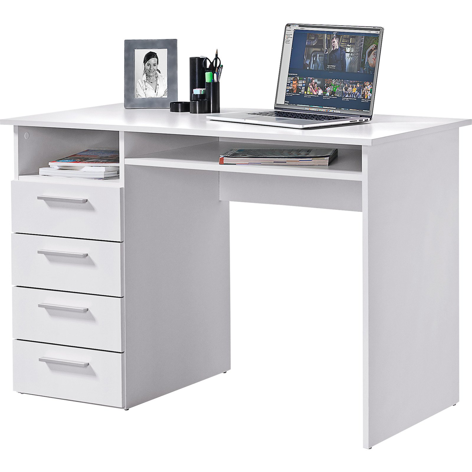 Schreibtisch David Dekor weiss 110 x 75 x 55 cm