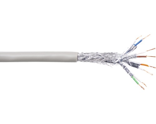CAT 6 netwerkkabel S/FTP 4PR AWG 26/7 grijs 50 m