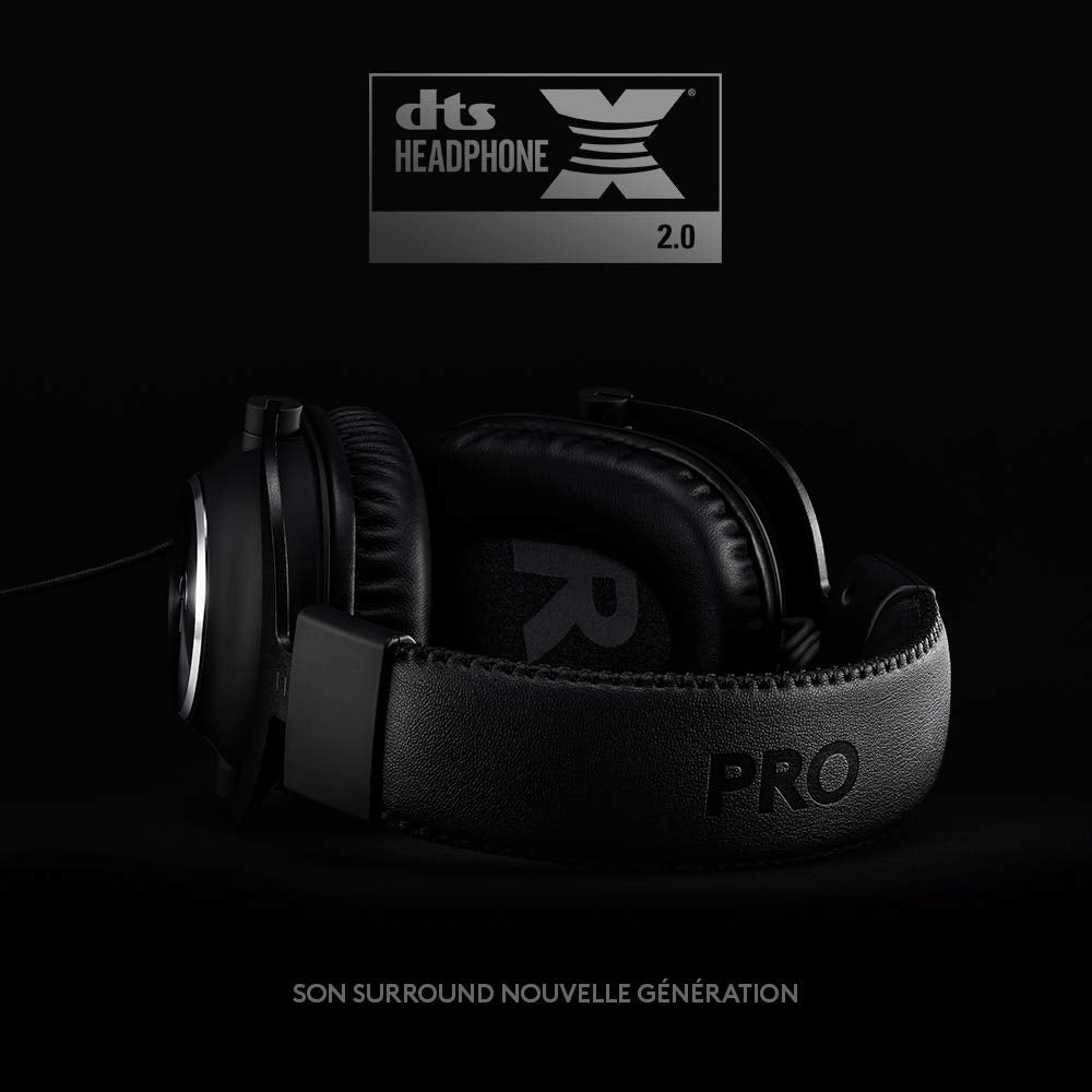 Logitech G PRO X Casque filaire gamer Over-Ear avec Micro BLUE VO!CE, DTS Headphone:X 2.0, Transducteurs PRO-G 50mm, Son Surround 7.1 pour Gaming Esport, PC/PS/Xbox/Nintendo Switch – Noir