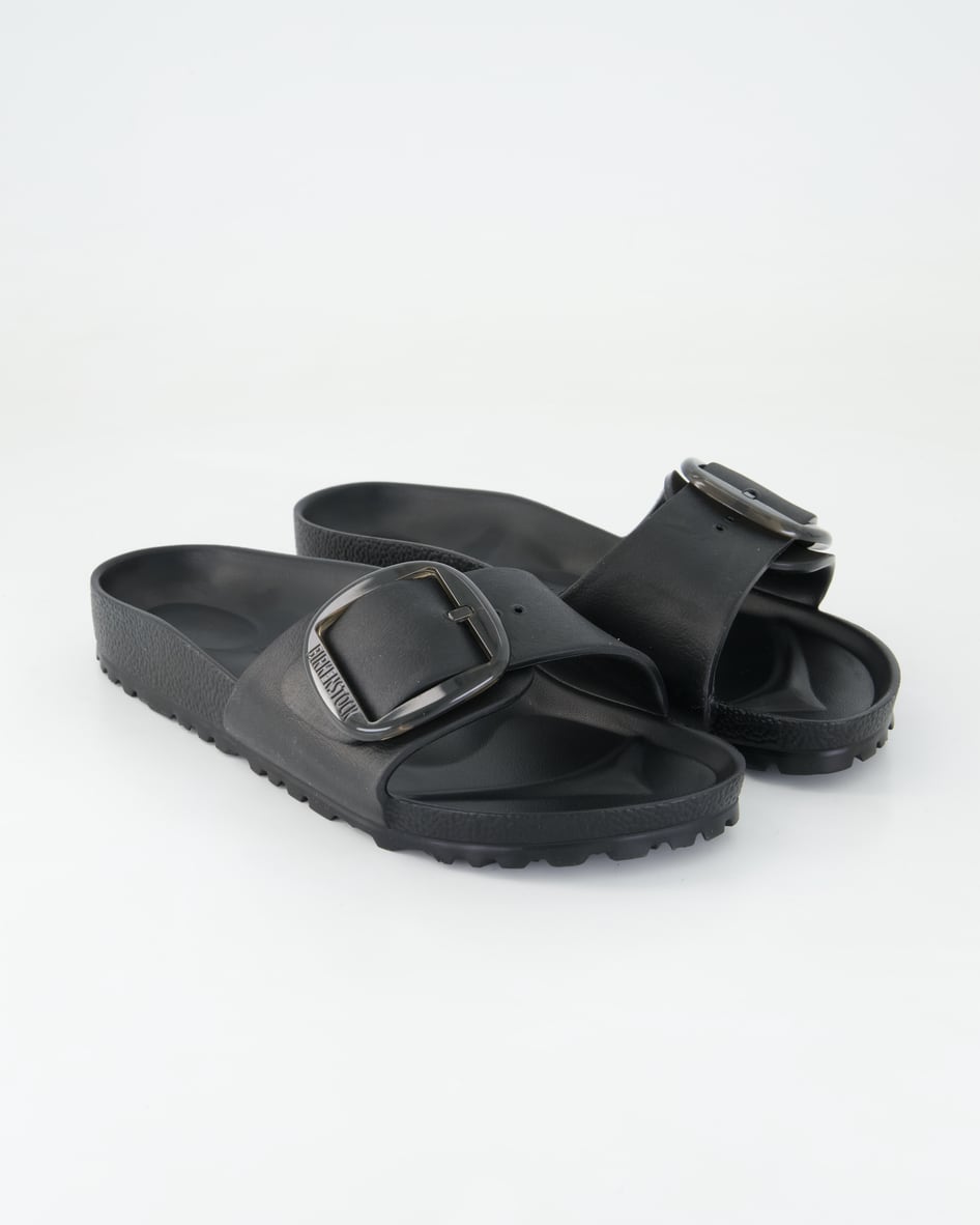 Birkenstock Madrid Big Buckle EVA Pantoletten in Schwarz