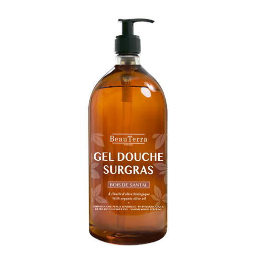 Beau Terra Ultra Rich Shower Gel, Bois De Santal, 1000 ml