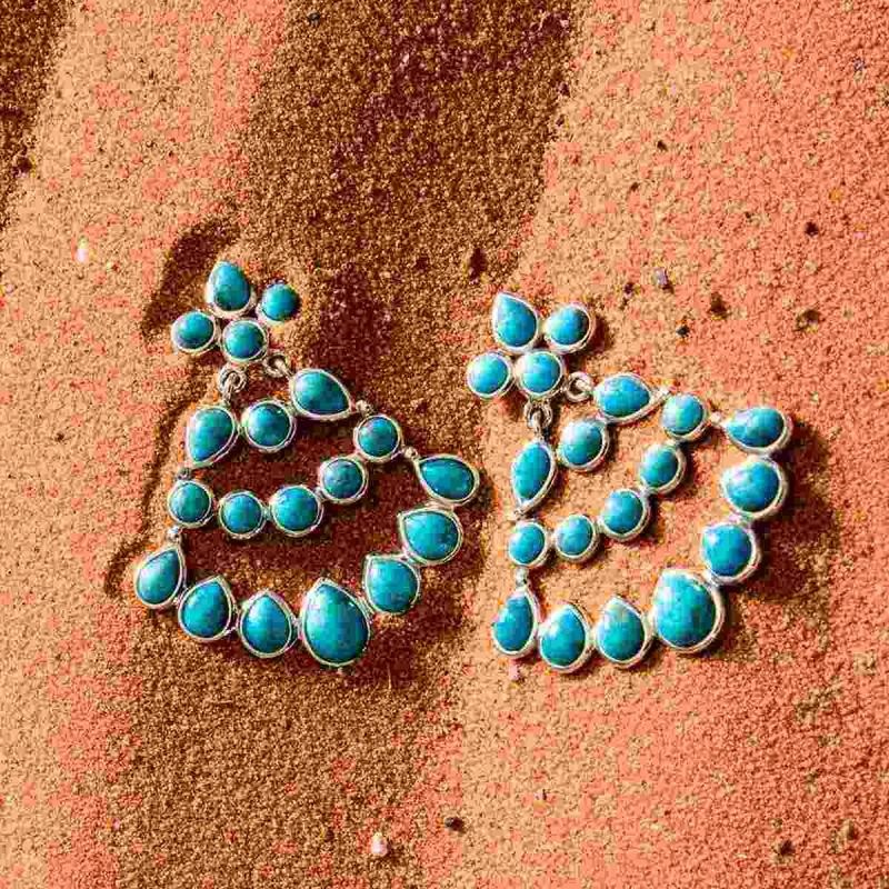 Boucles d'oreilles argent massif et pierre naturelle