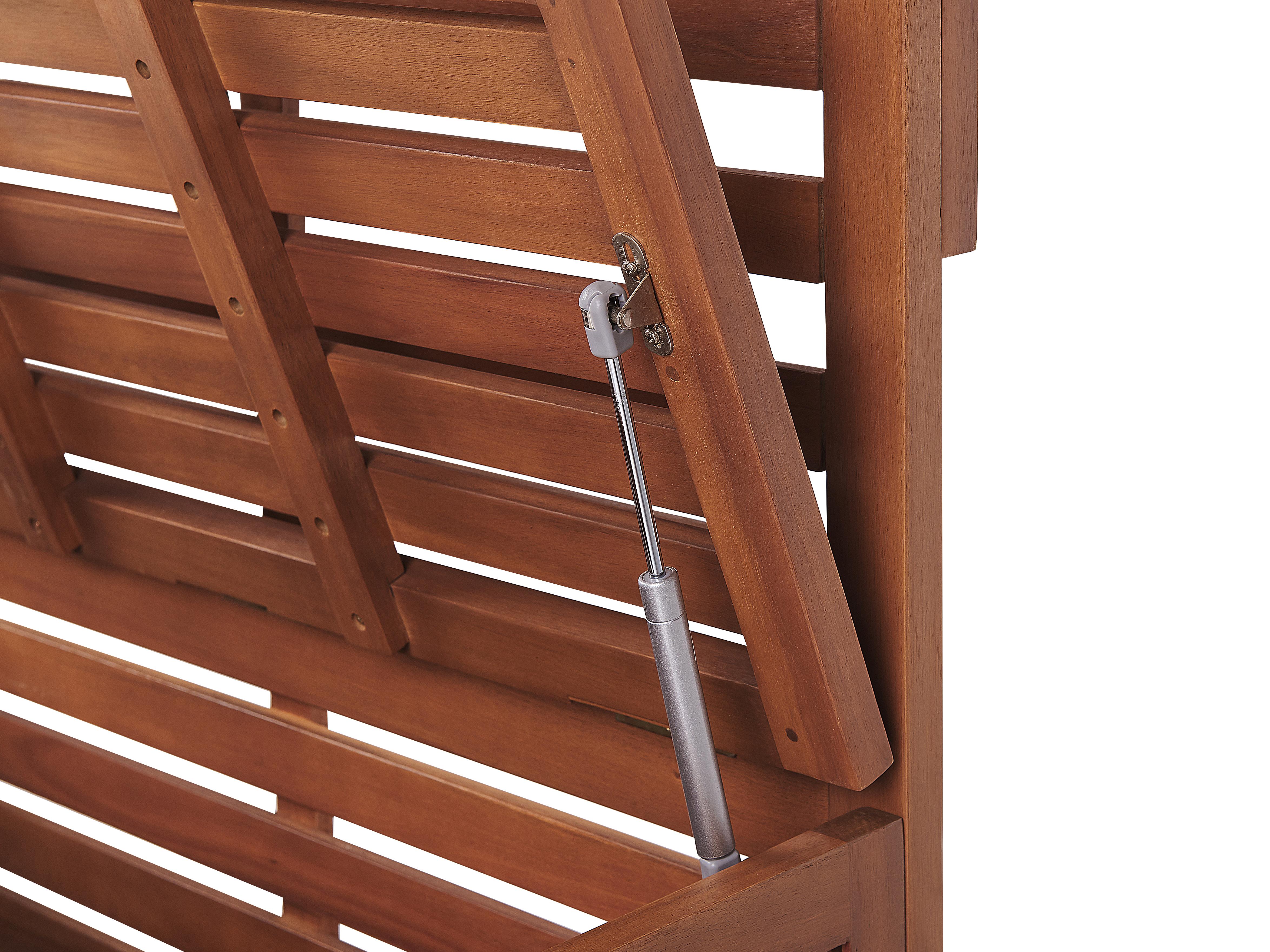 Tuinbank met wandpaneel MATINO Acaciahout 80 cm 40 cm Bruin