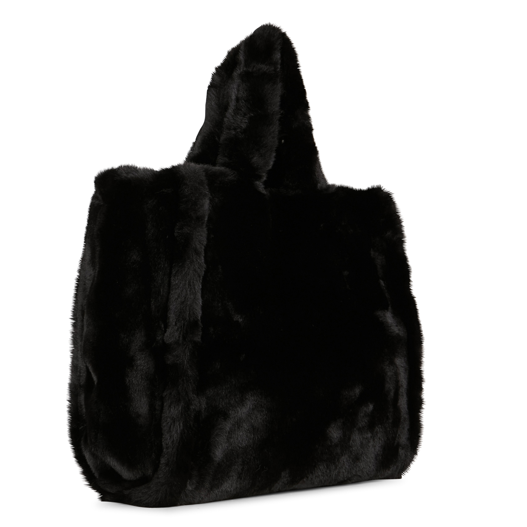 Sac en fourrure synthétique| Noir