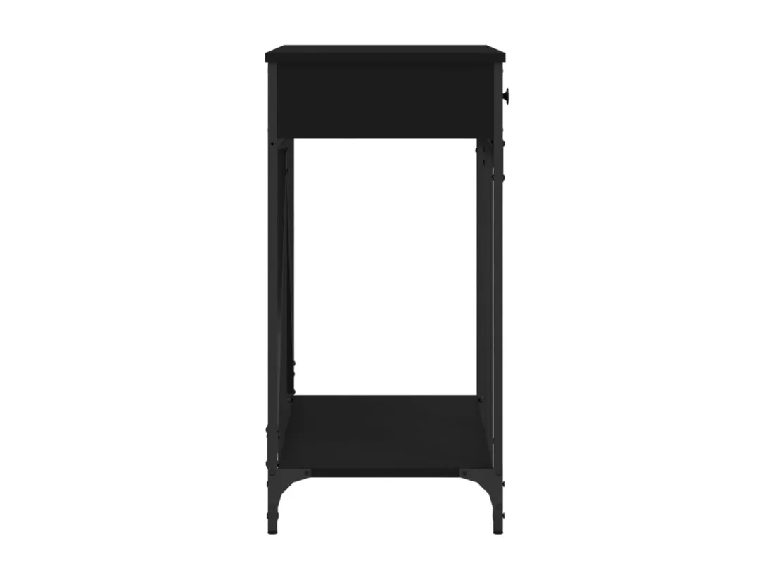Table console noir 100x39x78,5 cm bois d'ingénierie