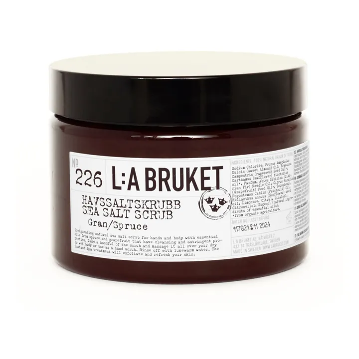 L:A BRUKET Gommage corps au sel marin Épicéa 226 - 420g