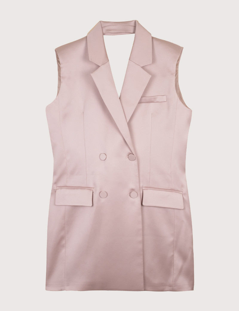 IMPERIAL VESTE BLAZER SANS MANCHES ROSE