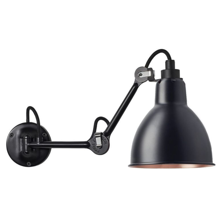 DCW éditions Lampe Gras N204 Single wandlamp zwart-koper