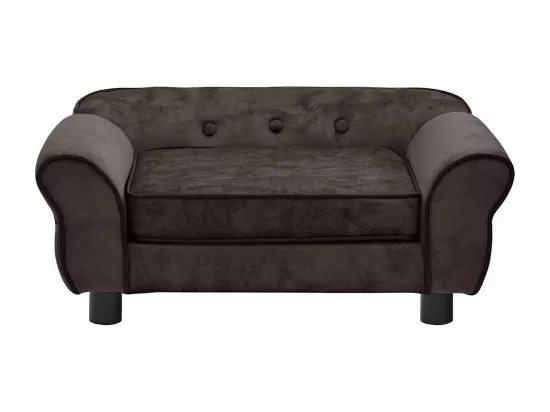 Canapé pour chien Marron 72x45x30 cm Peluche