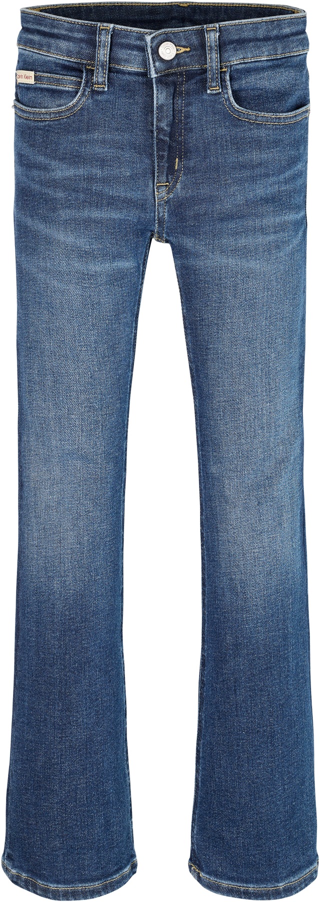 Calvin Klein Jeans Bootcut-Jeans »MR FLARE DARK BLUE VISUAL DENIM« für Kinder bis 16 Jahre mit Logopatch