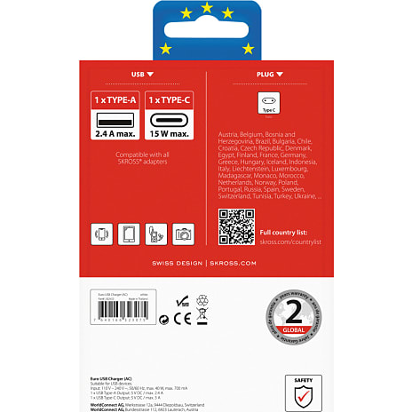 Skross Euro USB-oplader