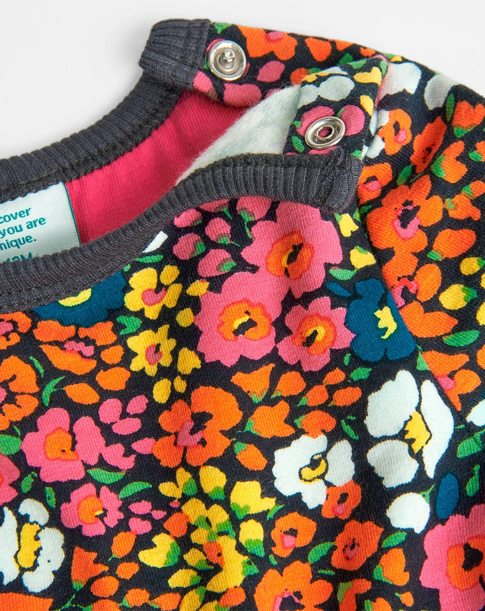 Langarmkleid FLOWERY in bunt