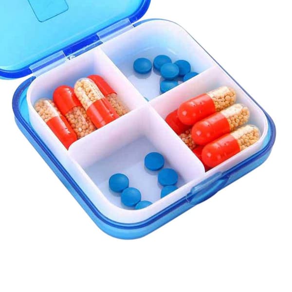 Glatt pillerask for vitaminer og medisin - doseringsboks