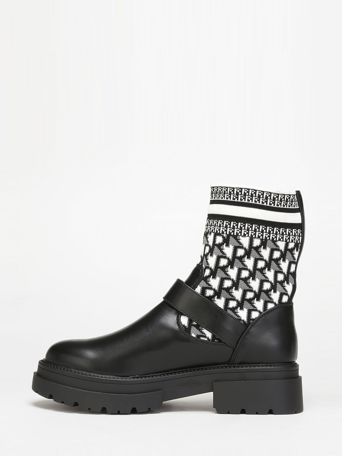 Bottines et bi-matières- Noir et Blanc