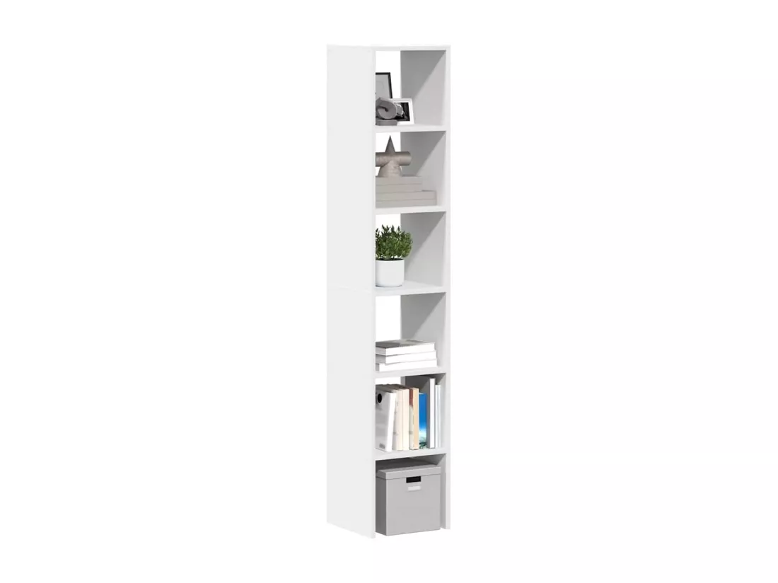 Bibliothèques 2 pcs empilable blanc 30x30x80 cm bois ingénierie