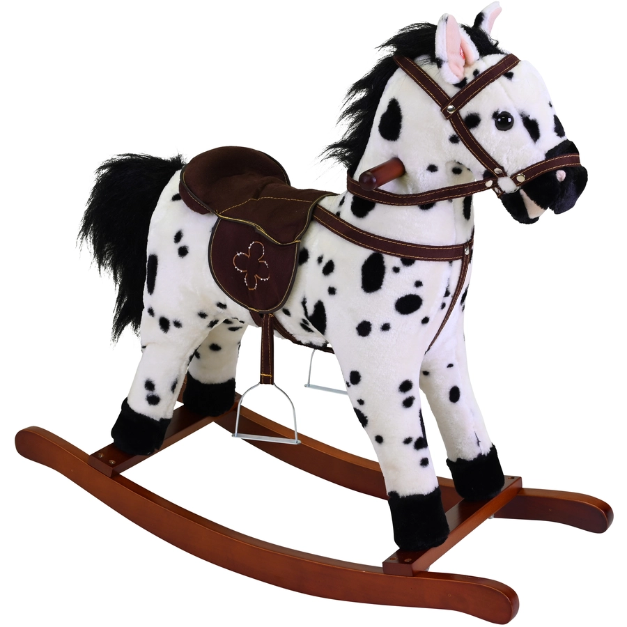 knorr toys® Schaukelpferd Appaloosa schwarz