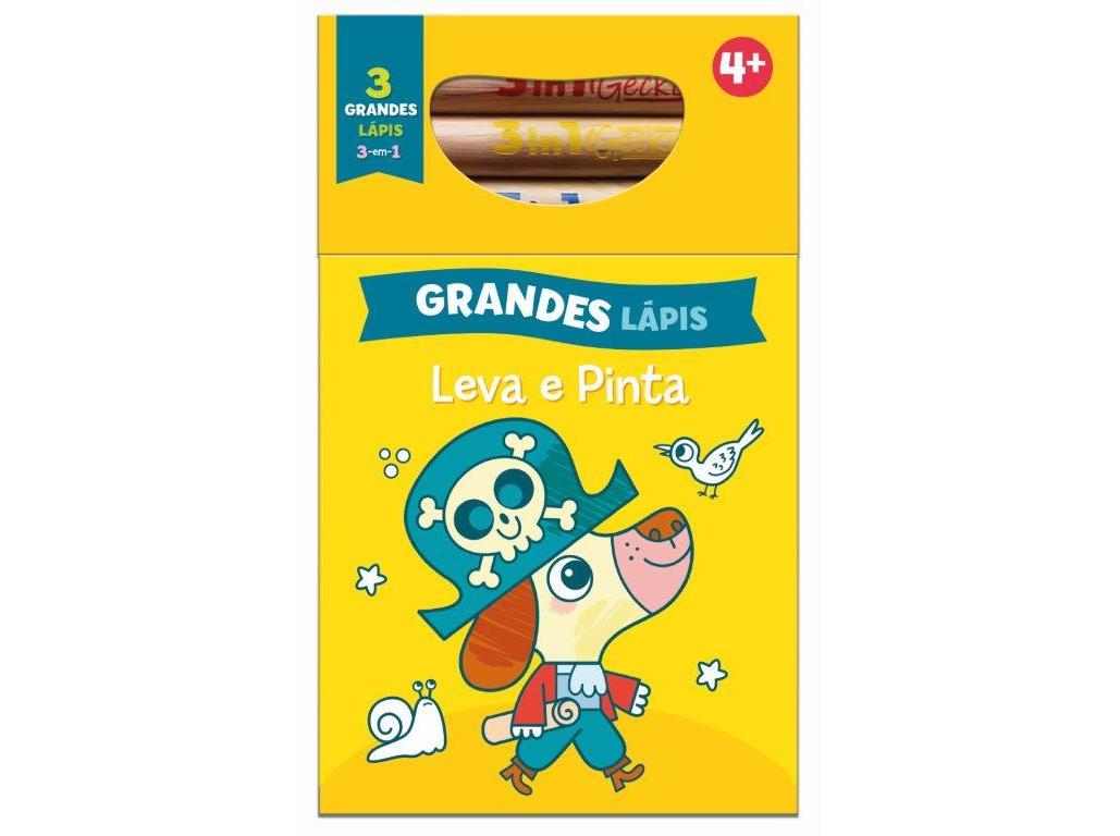 LIVRO LEVA E PINTA COM GRANDES LÁPIS AMARELO-CÃO