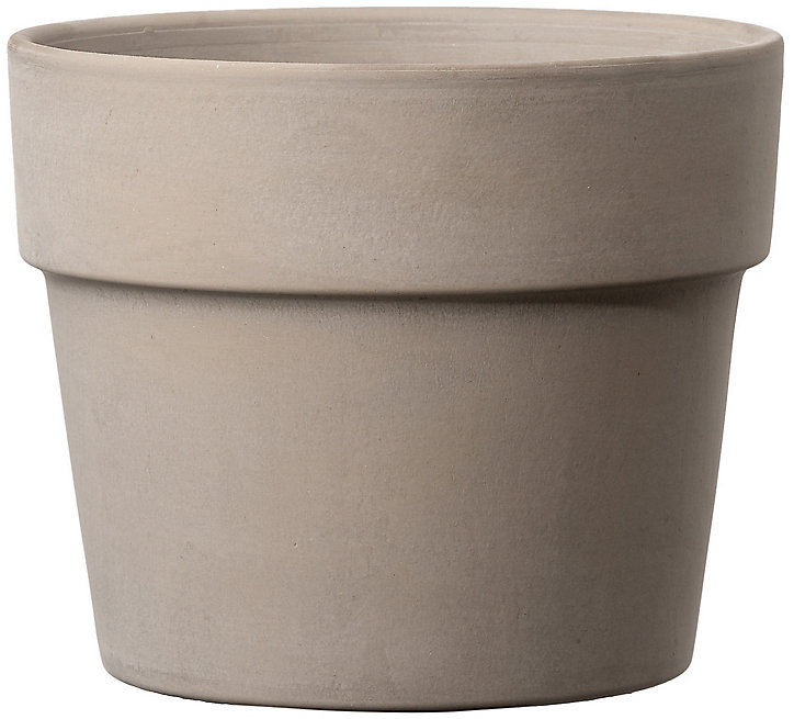 Cache pot rond terre cuite Perfetto Grafite ø15,2 x h.13 cm
