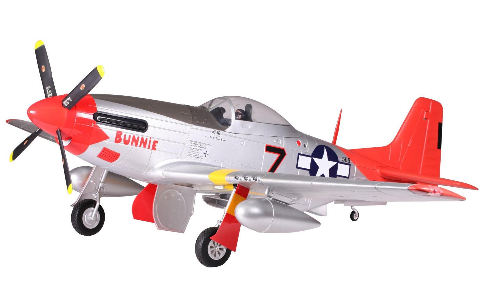 Warbird P-51D Mustang Red Tail 1700 mm PNP<br>P-51D Mustang Warbird mit Einziehfahrwerk und Brushless Antrieb