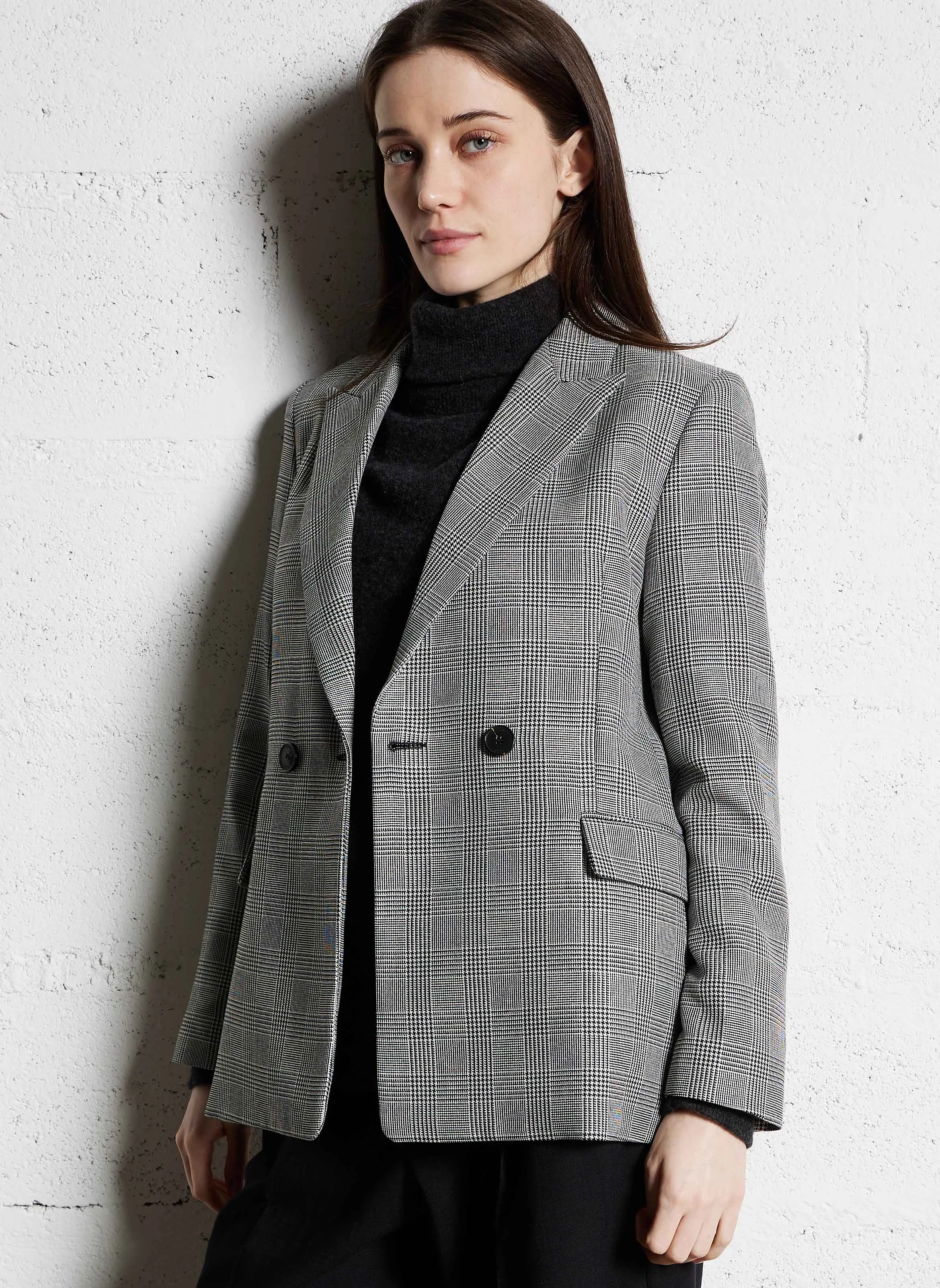 Veste de costume oversize à motifs| Noir