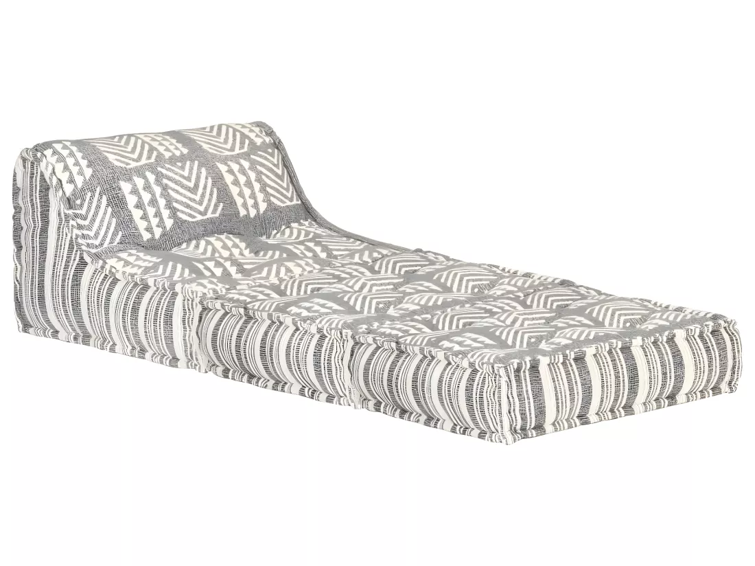 Coussin de sol pouf tissu grise 60 x 70 x 76 cm DEC021309