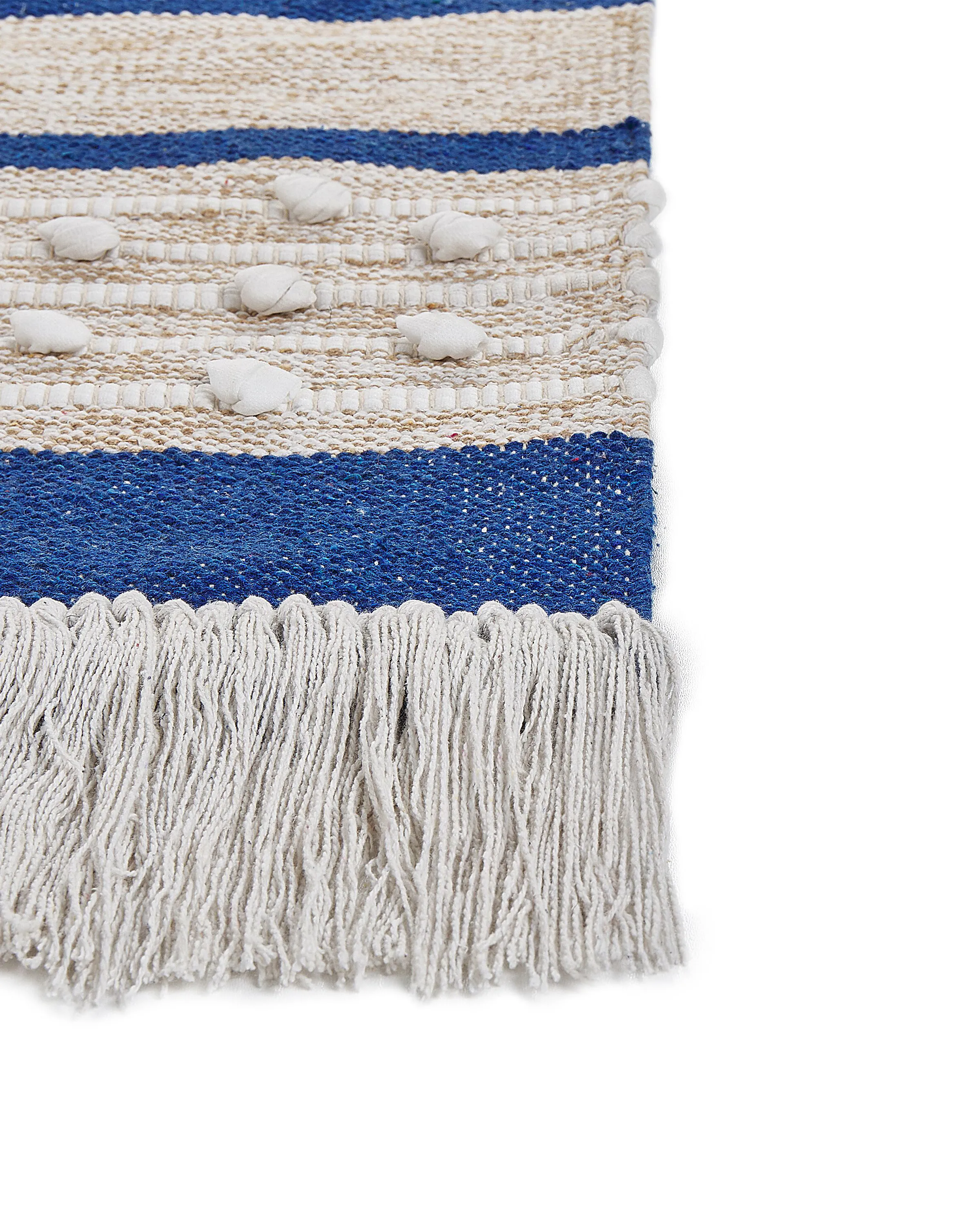 Vloerkleed KONDHALI Blauw 80 x 150 cm Katoen