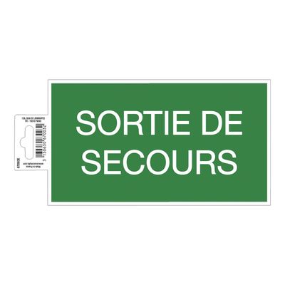 Exacompta - Panneau de signalisation adhésif - Sortie de secours - 200 x 110 mm - vert