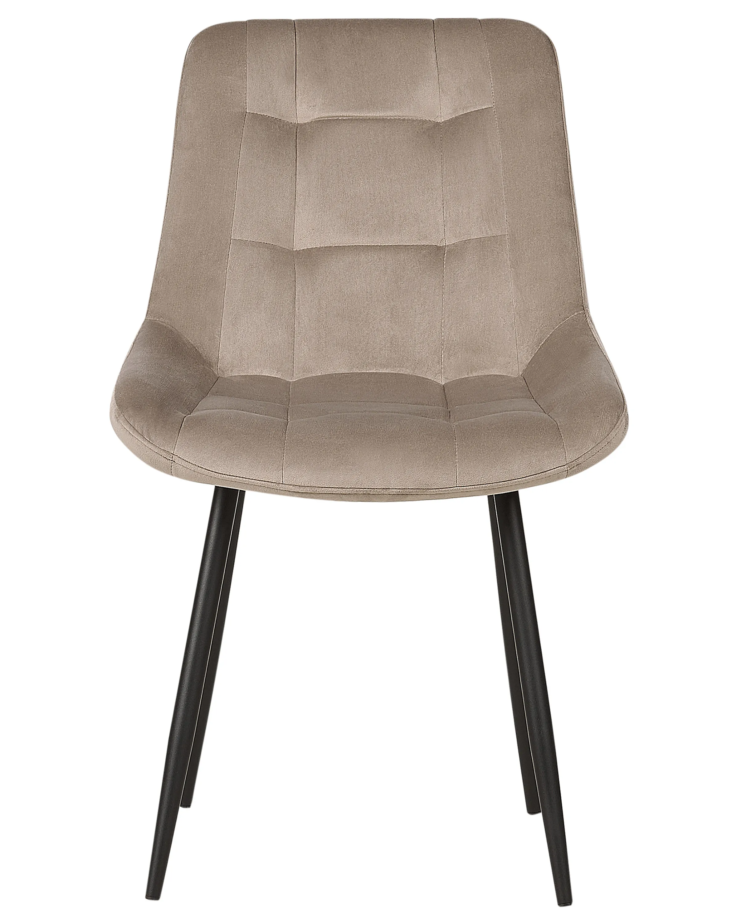 Set van 2 eetkamerstoelen MELROSE Fluweel Taupe
