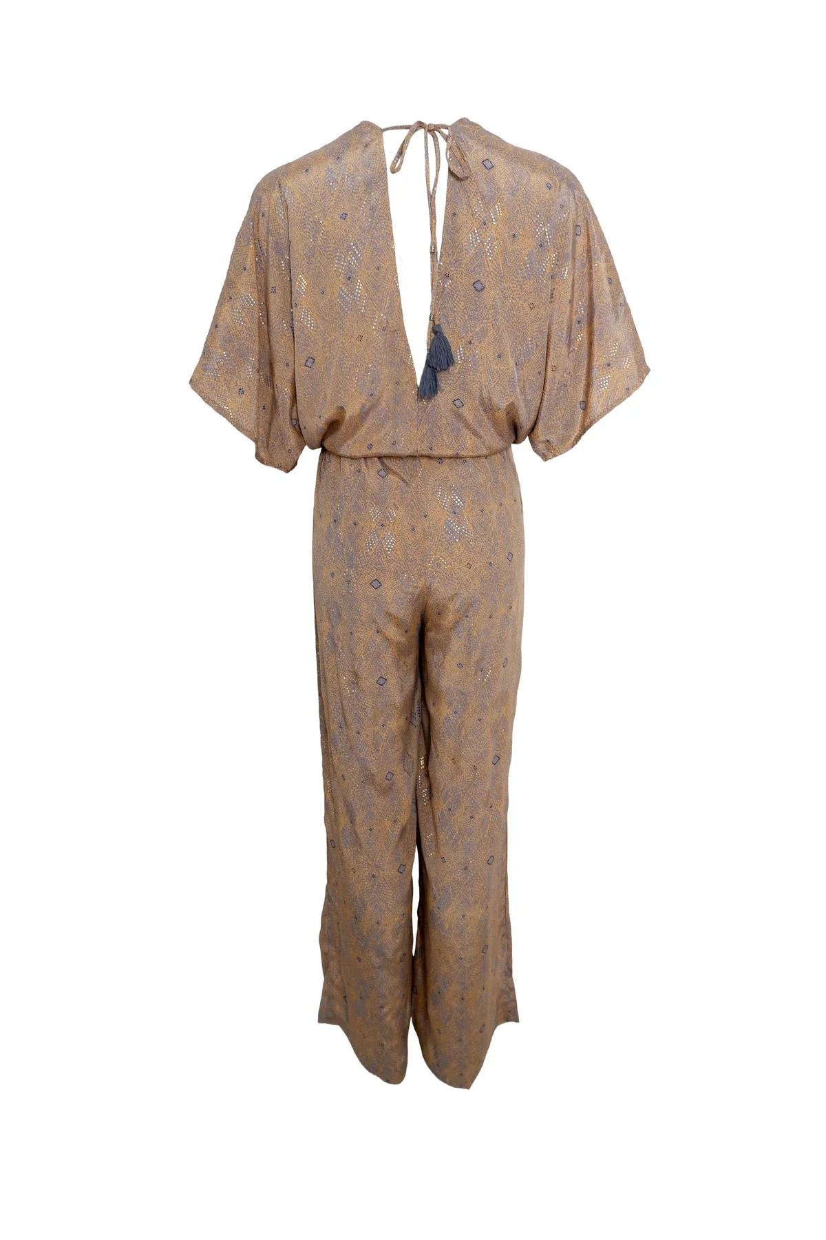 Black Colour Bcluna Double V-Neck Jumpsuit argyle sand