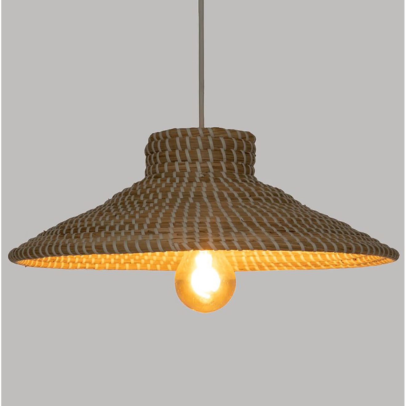 Atmosphera Suspension roseau Edwin beige - D.38x13 cm