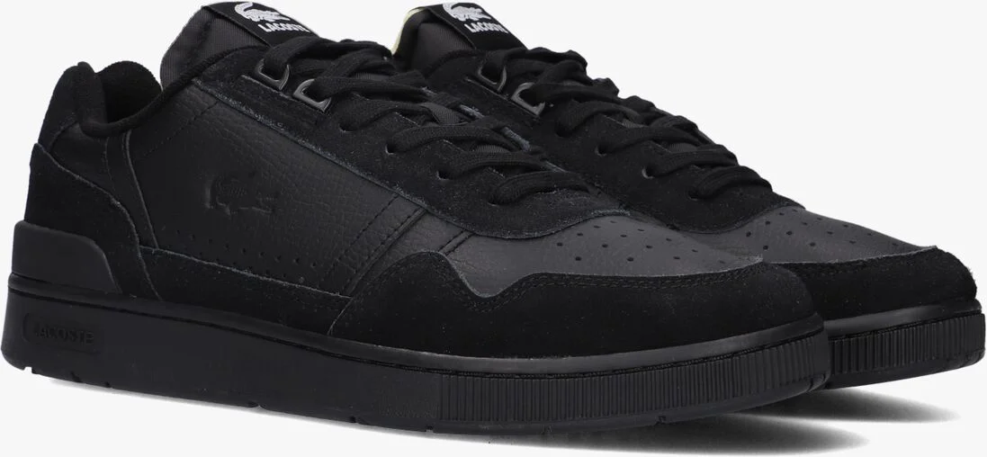 LACOSTE zwarte lacoste lage sneakers t-clip 1