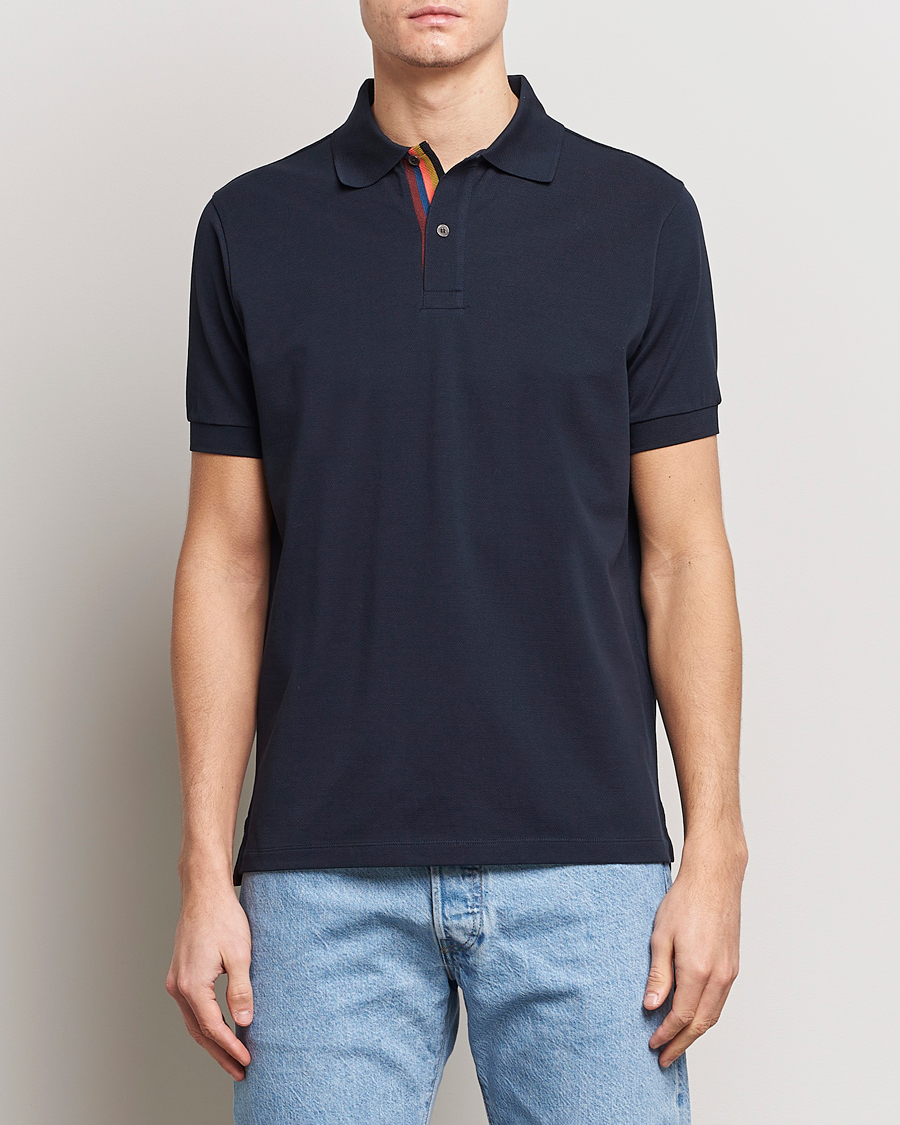Paul Smith Placket Stripe Polo Navy
