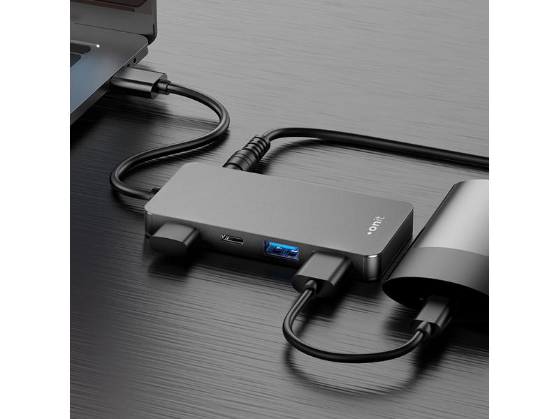 onit USB-A-Hub 2A2C Leichter und kompakter Hub mit 2 USB-A- und 2 USB-C-Ports