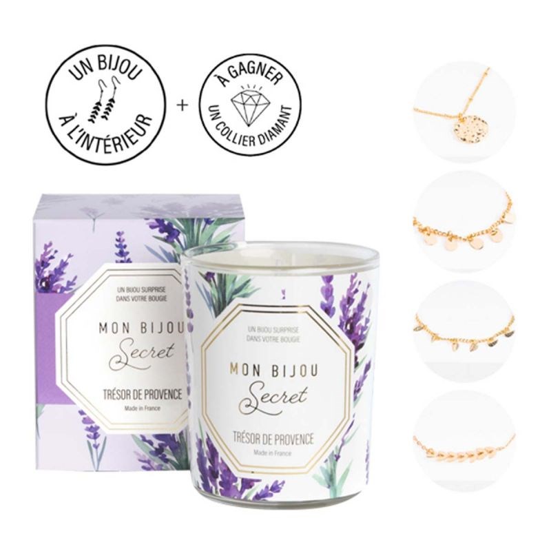 Bougie Bijou Bracelet doré - Parfum Lavande - 40h