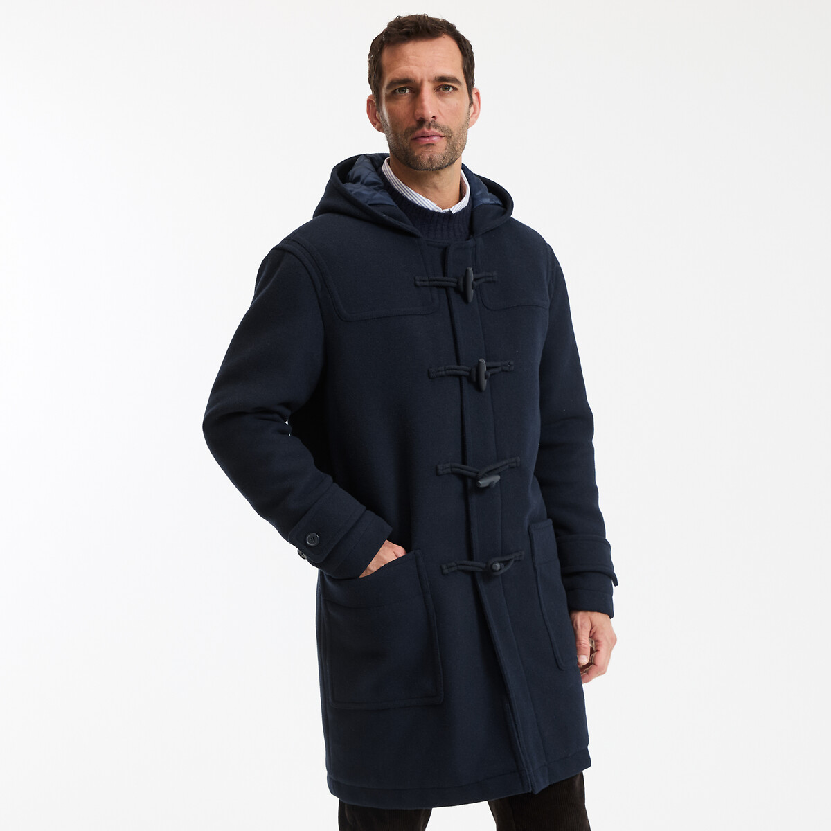 COLEÇÕES LA REDOUTE<br>Duffelcoat Losvallende Assinatura GREGOIRE