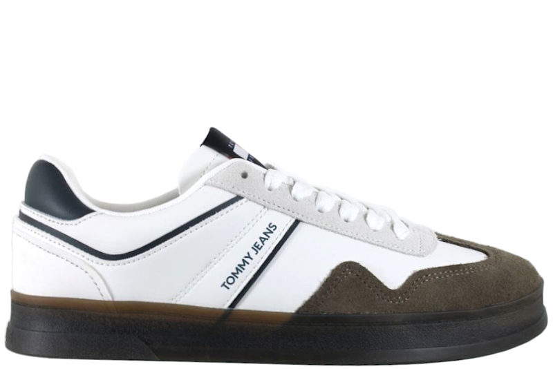 TOMMY HILFIGER SNEAKERS I HVIDT GLAT SKIND