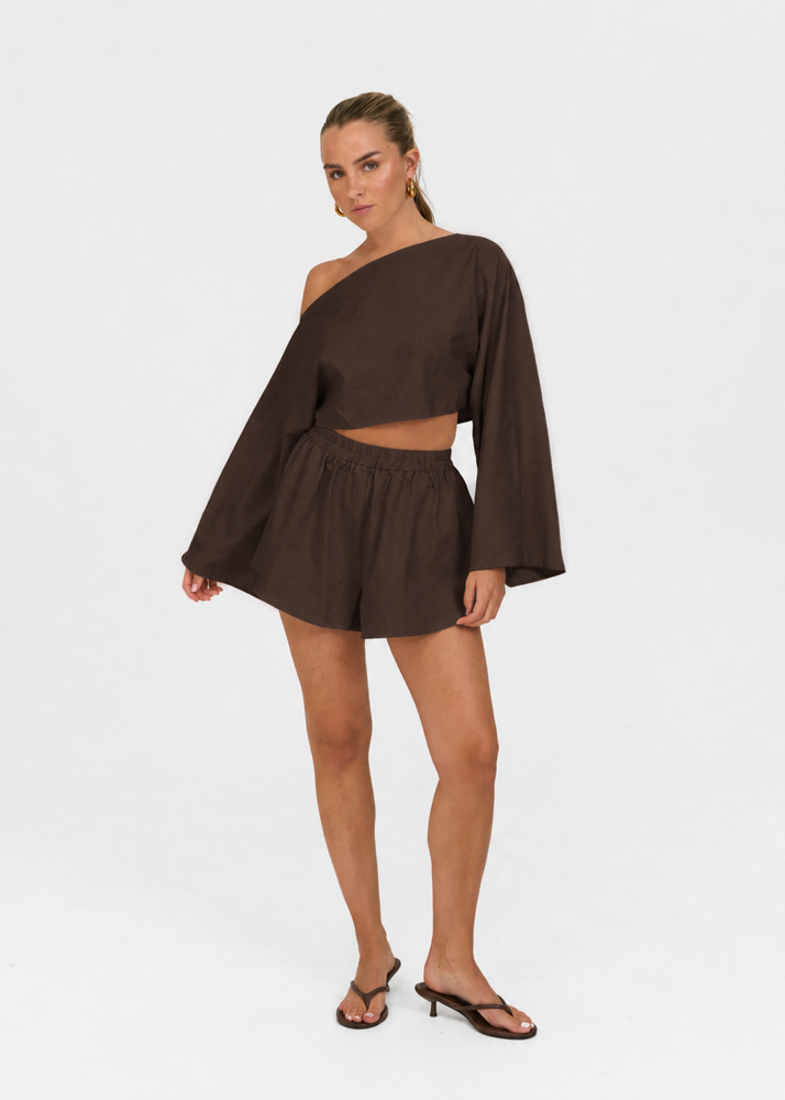 Noé top choco bruin
