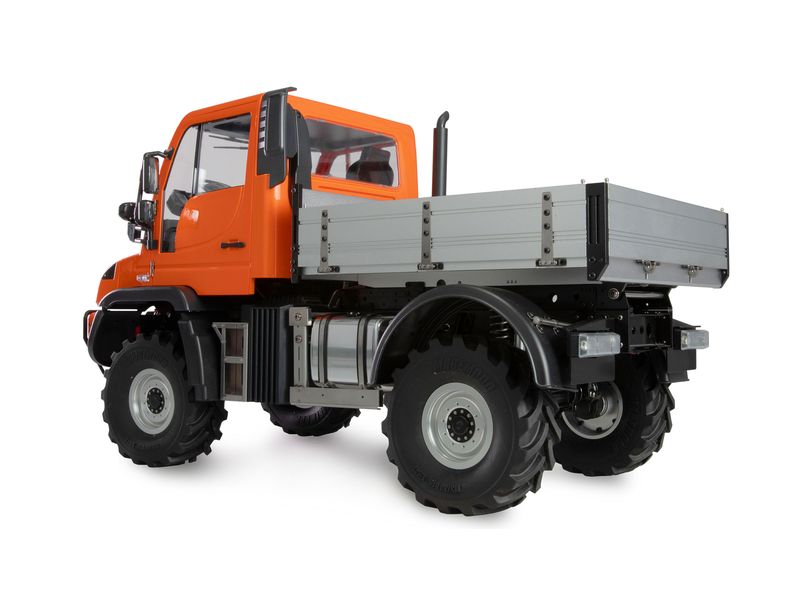 Amewi Mercedes-Benz Unimog Geräteträger 4WD Orange 1:10, AR Originalgetreues Unimog RC-Modell