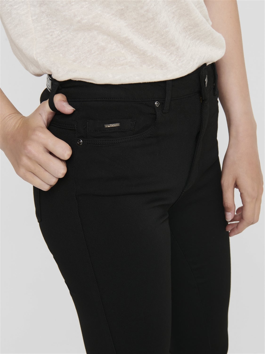 ONLFOREVER Hohe Taille Skinny Fit Jeans Black Denim