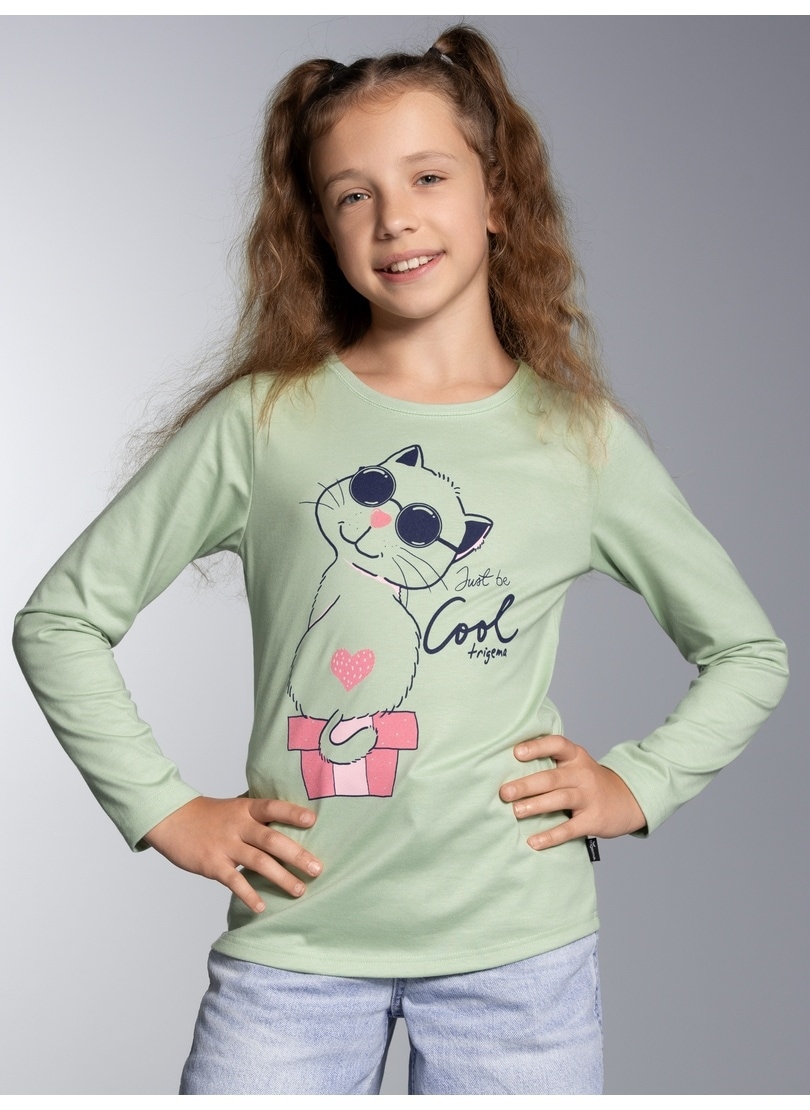 Trigema Pyjamaoberteil »TRIGEMA Langarmshirt mit Katzen-Motiv«, 1 Stk.