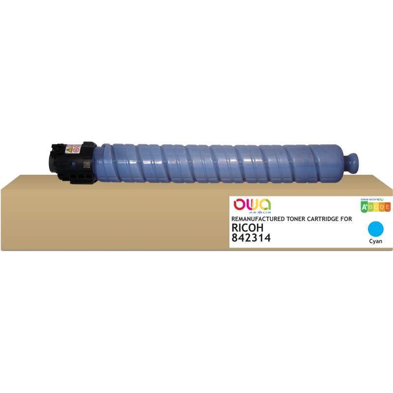 Toner remanufacturé OWA - standard - Cyan - pour RICOH 842314
