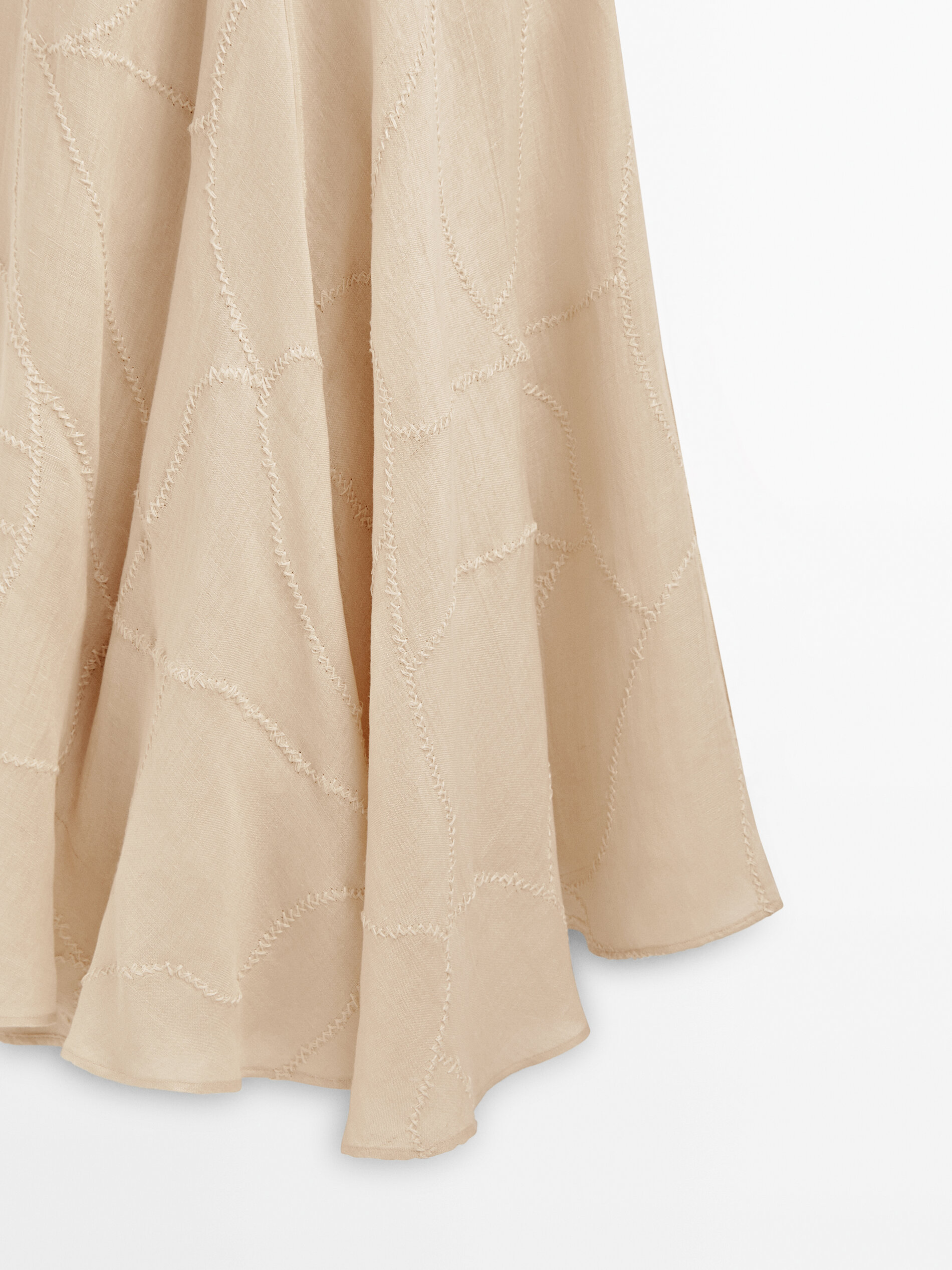 Vestido de edição limitada com detalhes em miçangas e amarração - RAW