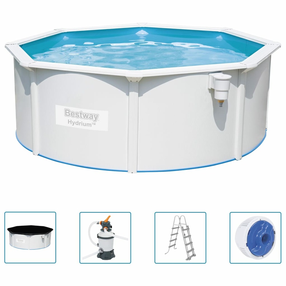 Piscine encadrée hors sol ronde hydrium 360x120 cm