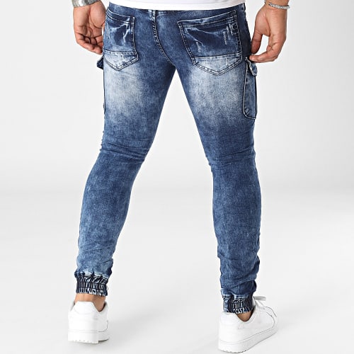 Jogger Pant Jean Slim Bleu Denim