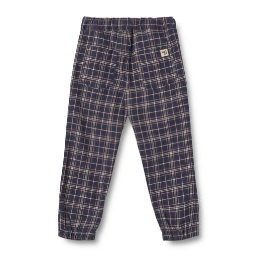 Wheat Rufus Lined Bukser, Navy Check, 98 cm