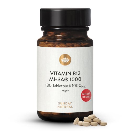 Sunday Natural Products  Vitamin B12 MH3A ® Formel 1000µg